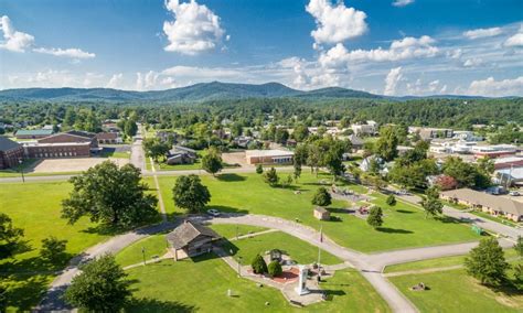View Of Janssen Park In Mena Arkansas From Above Shows Rich Mountain