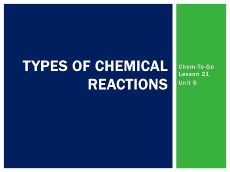 Ppt Types Of Chemical Reactions Powerpoint Presentation Free