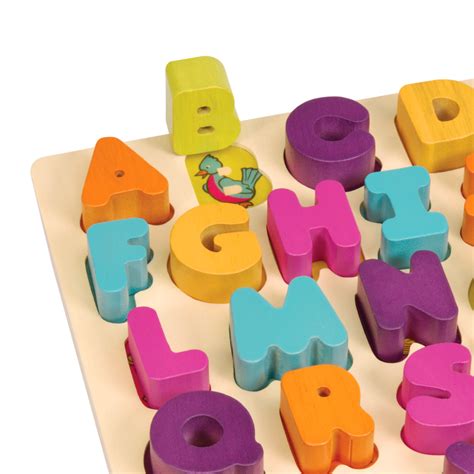 Alpha B Tical Wooden Alphabet Puzzle B Toys