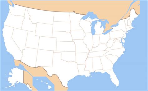 Usa Map States Without Names United States Map