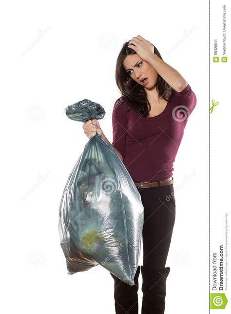 I Hate Throwing Out The Garbage Stock Image Image Of Unhappy Person