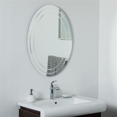 Tate Frameless Oval Mirror 315 X 236in Wall Mirror