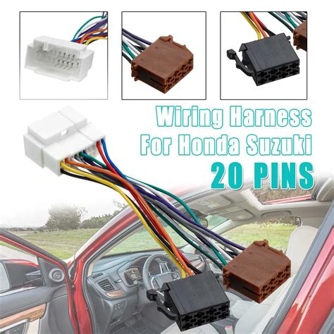 20pin Car Iso Radio Stereo Wire Cable Harness Adapter Audio Aliexpress