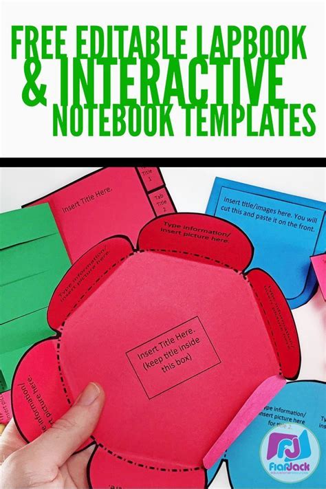 Customizable Lapbook And Interactive Notebook Templates For Teachers
