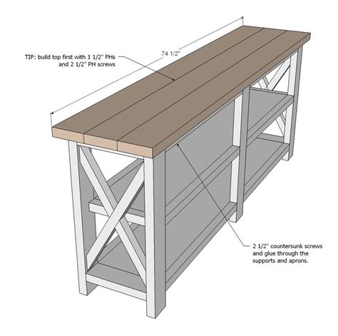 Rustic X Console Table Diy Furniture Plans Furniture Diy Diy Furniture