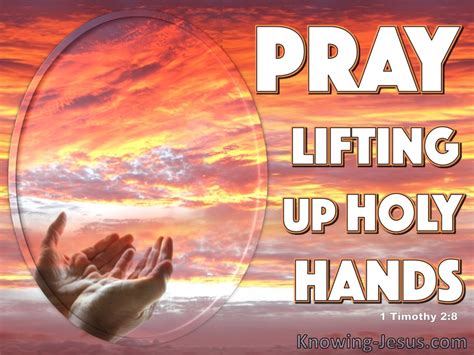 1 Timothy 28 Pray Lifting Up Holy Hands Pink