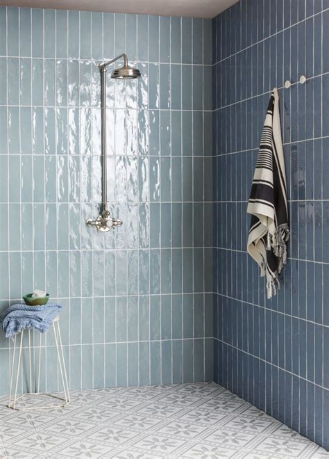 2020 Bathroom Tile Trends Subway Tiles In Blue