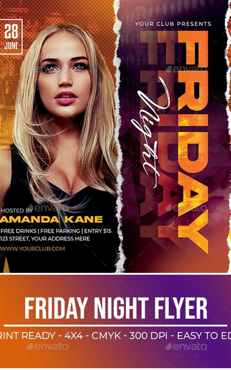 Friday Night Flyer Print Templates Graphicriver