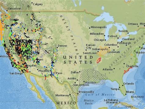 Fault Lines In The United States Map Map Of Us Topographic