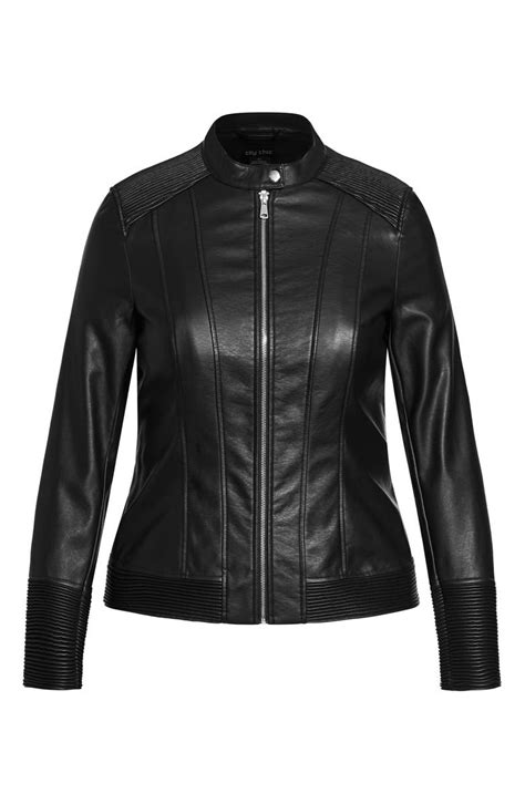 city chic ribbed faux leather biker jacket nordstrom