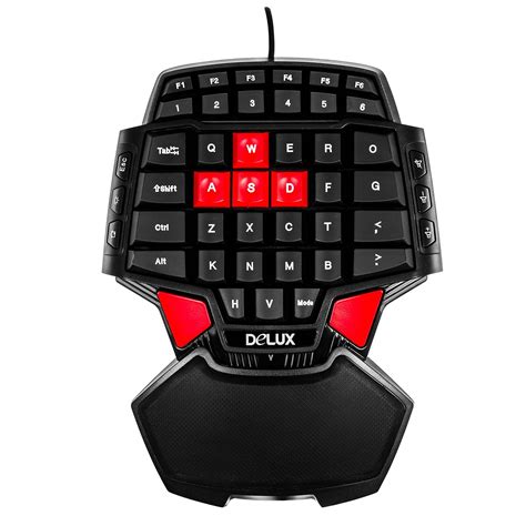 Deebol 46 Key Wired Professional Singlehanded Backlit Gaming Keyboard