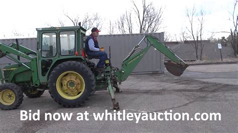 John Deere 8a Backhoe Attachment Sells At Auction Youtube