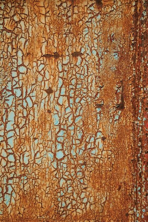 Rusted Metal With Cracks And Peeling Paint Stock Image Image Of