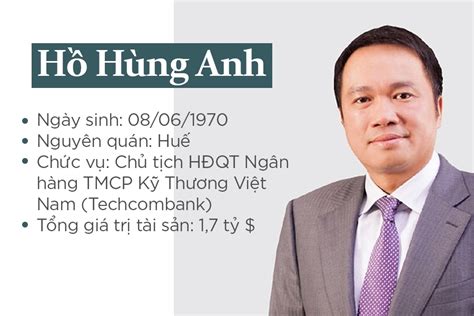 Hồ Hùng Anh Là Ai Tiểu Sử Và Sự Nghiệp Của Chủ Tịch Techcombank Máy đuổi Chuột Thông Minh