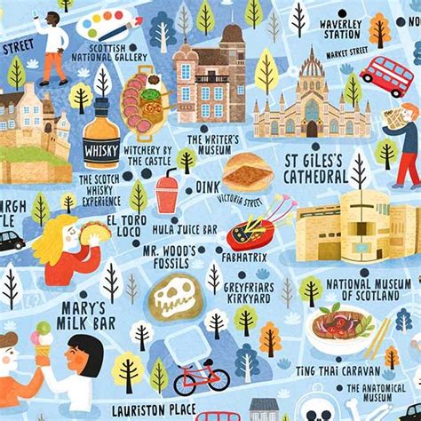 Illustrated Maps Bold Colourful And Fun By Liv Wan Illustrated Map