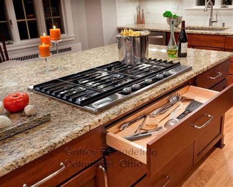 On the island, you can locate a cooktop or a primary sink. Cooktop In Island Design Ideas, Pictures, Remodel and ...