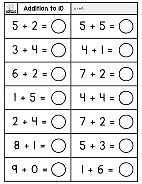 Addition Of Numbers Worksheets