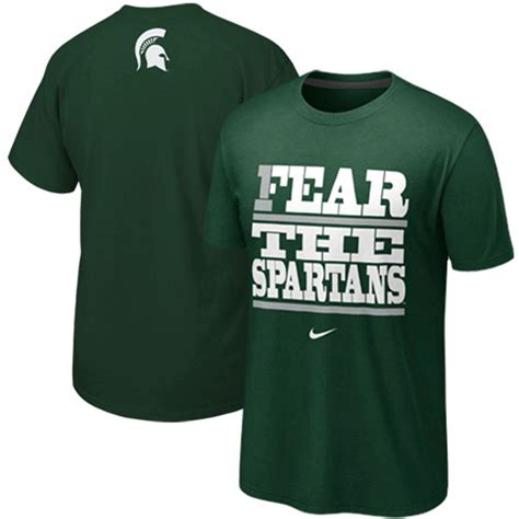 Nike Michigan State Spartans Fear The Spartans My School T Shirt