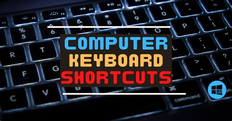 Windows Keyboard Shortcuts How To Improve Productivity At The Computer
