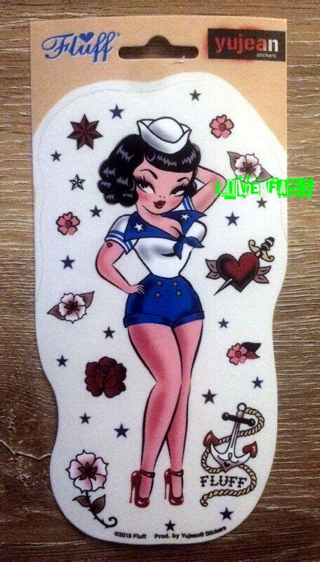 Suzy Sailor Sexy Girl Decal Sticker By Fluff Neo Traditional Tattoo Flash Art Decals And Stickers