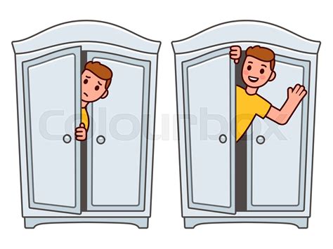 Coming Out Of The Closet Stock Vector Colourbox