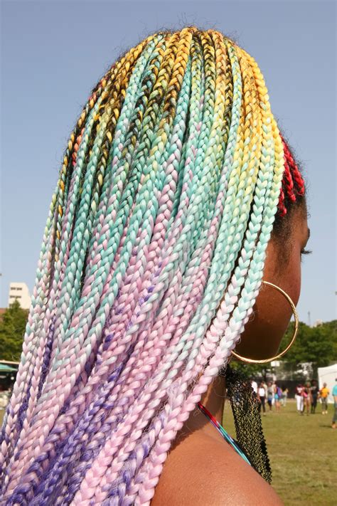 Rainbow Hair Ruled At Afropunk African Braids Hairstyles Pictures African Hairstyles Hair Styles