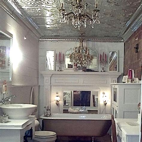 Faux tin decorative ceiling tile easy diy home improvement & decor #220. Can Tin Ceiling Tiles Be Used in a Bathroom ...