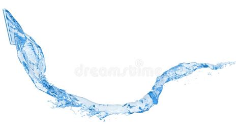 3d Animation Of A Blue Water Flow Stock Illustration Illustration Of