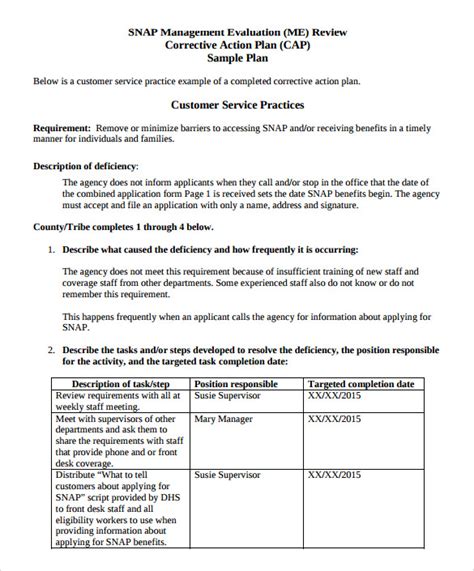 Corrective Action Plan Templates To Download For Free Sample Templates