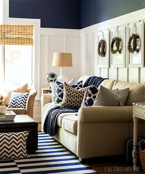 Fall Decor In Navy And Blue Blue Living Room Decor Navy
