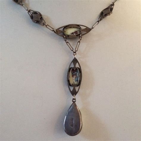 Art Nouveau Sterling Necklace From A Connoisseurs Collection On Ruby Lane