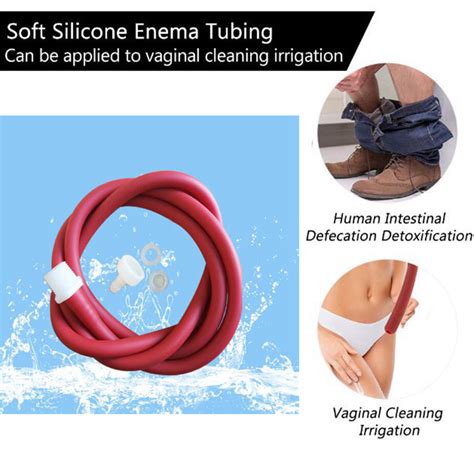 Household Soft Silicone Anal Cleaner Enema Tubing Vaginal Cleaning Kit