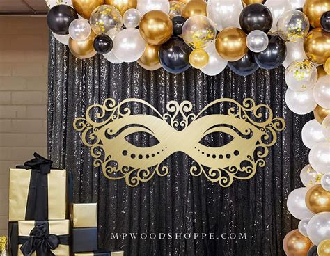 Masquerade Wood Sign For Backdrop Carnaval Party Decor Mardi Etsy