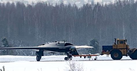 Russias Top Secret Heavy Strike Stealth Drone Takes Flight