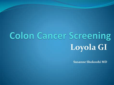 Ppt Colon Cancer Screening Powerpoint Presentation Free Download