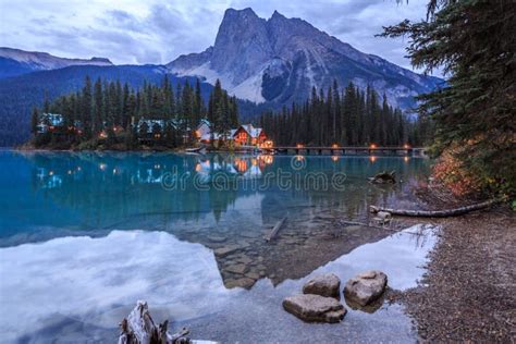Evening At Emerald Lake Stock Image Image Of Canadian 51372445