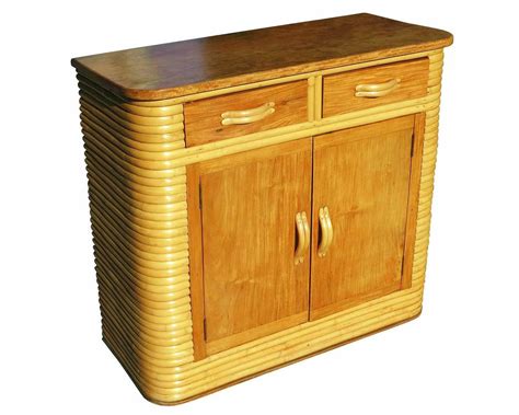 Where can you buy its least cost? Stacked Rattan Storage Cabinet with Mahogany Top For Sale ...