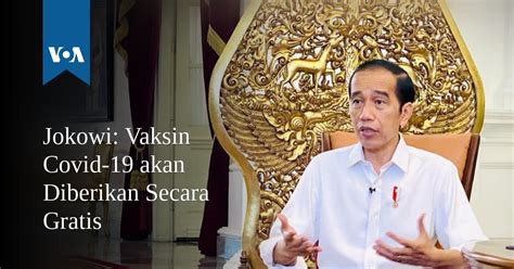 Presiden mengikuti vaksinasi diawali dengan sesi registrasi vaksin. Jokowi: Vaksin Covid-19 akan Diberikan Secara Gratis