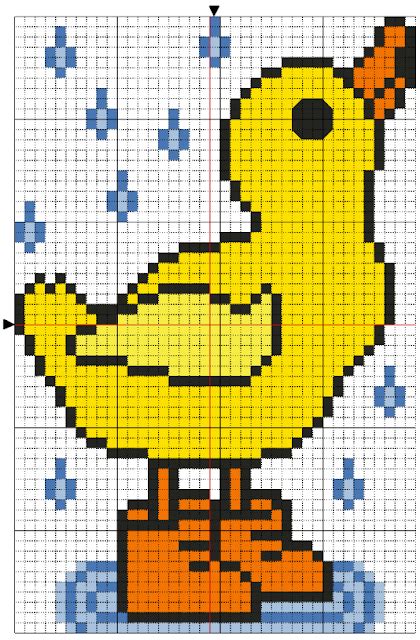 Buzy Bobbins Yellow Duck In The Rain Cross Stitch Design Inspired By
