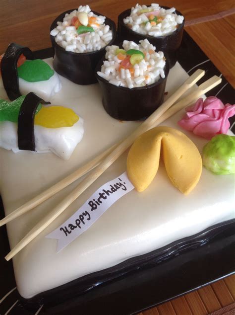 Sushi Birthday Cake Cupcake Birthday Cake Cupcake Cakes Dessert Barks Chinese Birthday