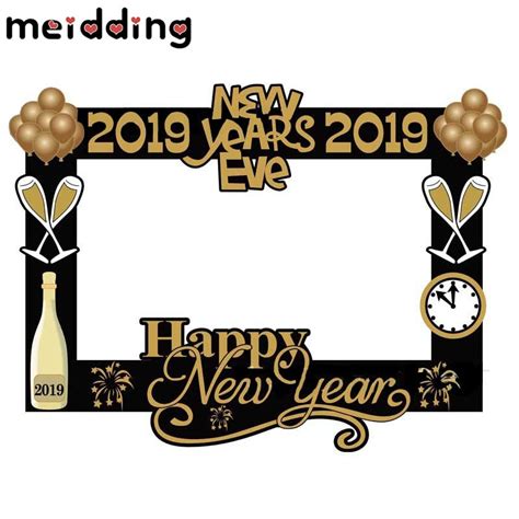 2019 Happy New Year Photo Frame New Years Eve Decor Party Photobooth