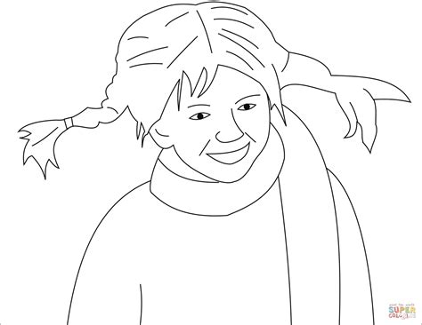 Pippi långstrump / pippi longstocking coloring page