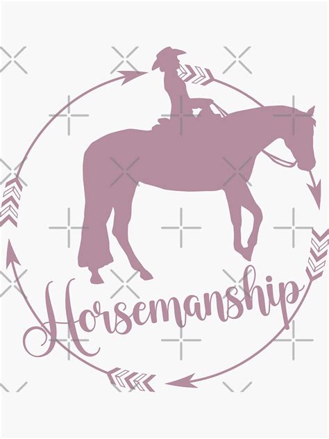 Rose Pink Horsemanship Rider Sticker For Sale By Circus Unicorn