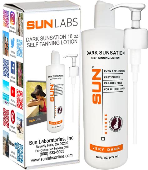 Dark Sunsation Very Dark Self Tanner Sun Laboratories Sunless Tanning