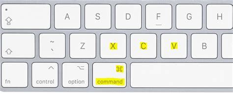 Cut Copy And Paste Keyboard Shortcuts On Mac Keyboard Code2care