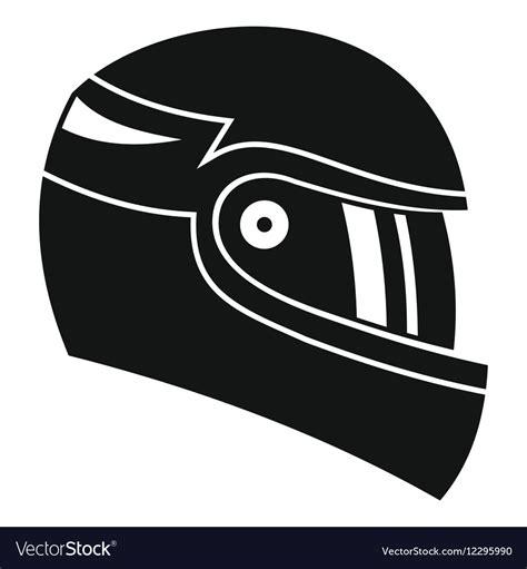 Racing Helmet Icon Simple Style Royalty Free Vector Image