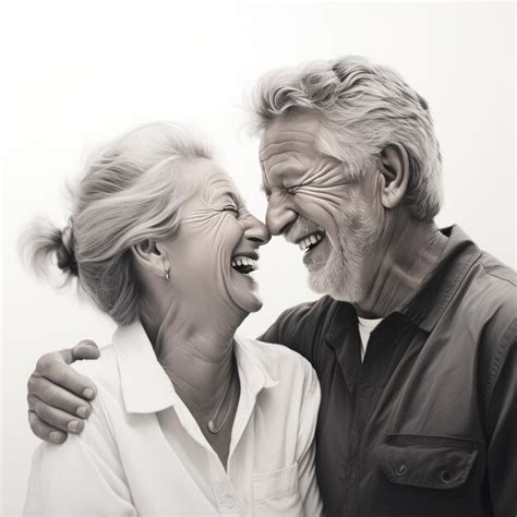 Premium Ai Image An Older Man And Woman Smiling And Holding Onto Each