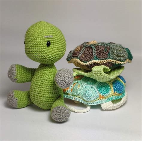 Crochet A Turtle Toy Amigurumi With Removable Shells Knithacker