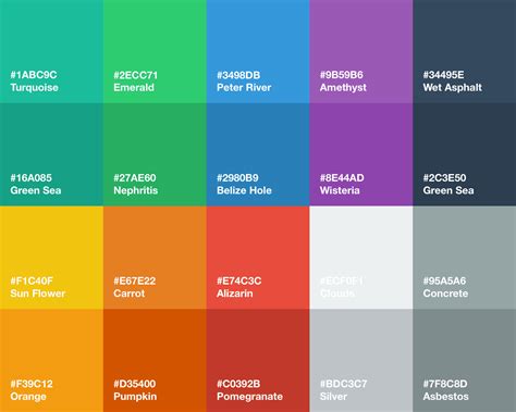 Flat Ui Color Palette For Sketch