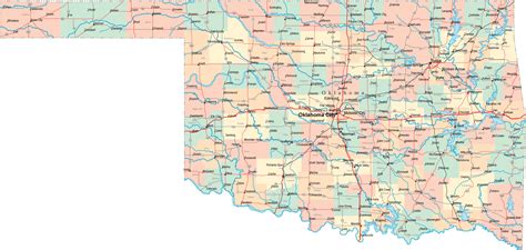 Oklahoma Road Map Ok Road Map Oklahoma Highway Map